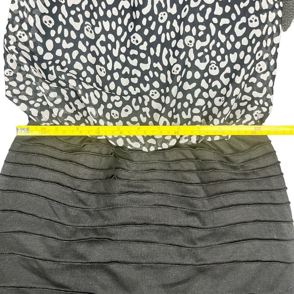 Vanity Vintage Rockabilly Skulls Sleeveless Dress Mini Skirt Zip Up Women's Sz S - Picture 10 of 16